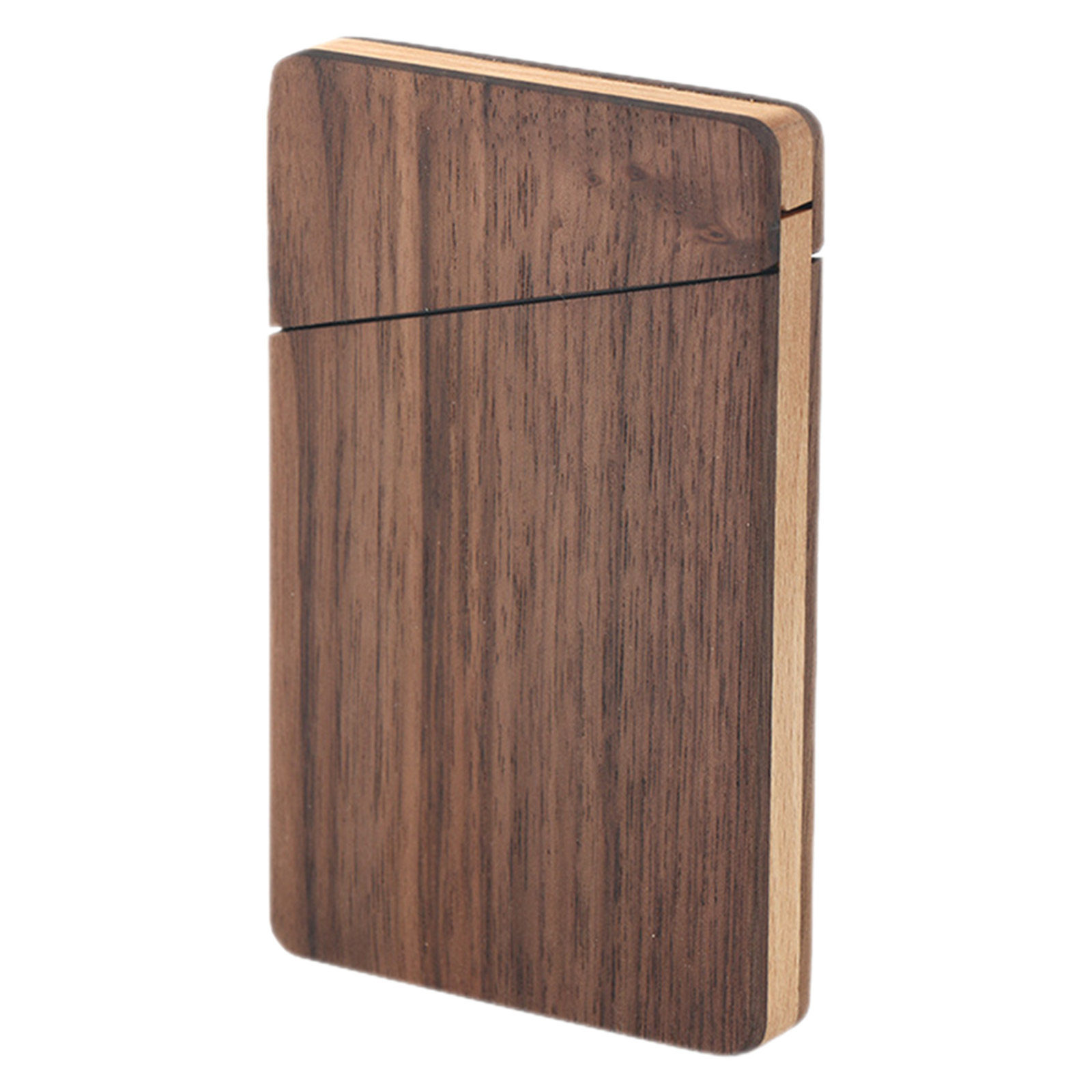 Mens Formal Look - Business Card Case Walnut Wood Material