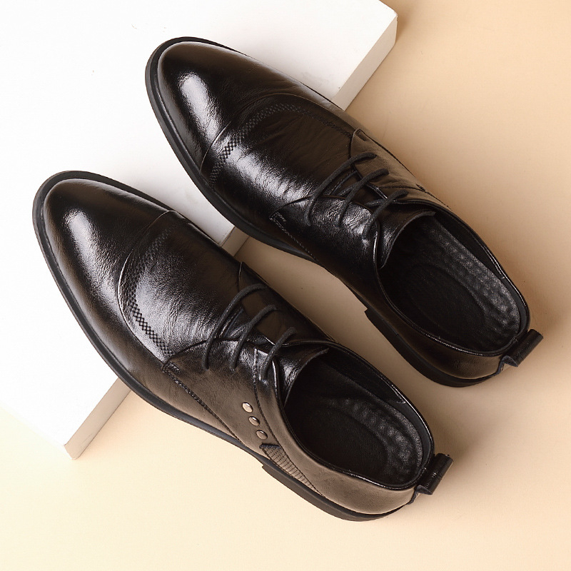 Leather Oxford Shoes With Meta - Men Formal Party Wear Dress recension och pris