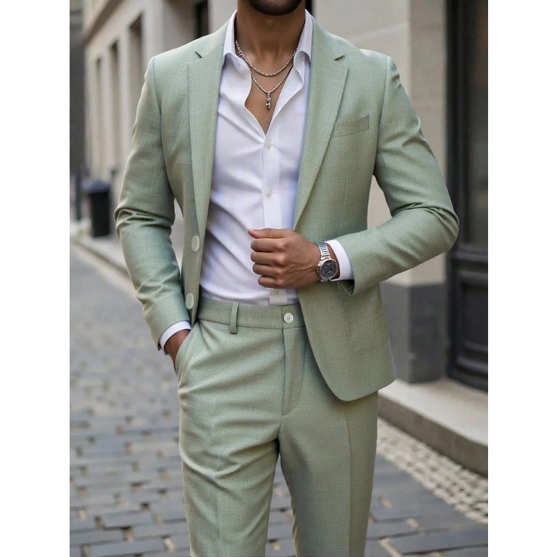 Business Men's Solid Color Sui - Men Formal Wear For Dinner recension och pris