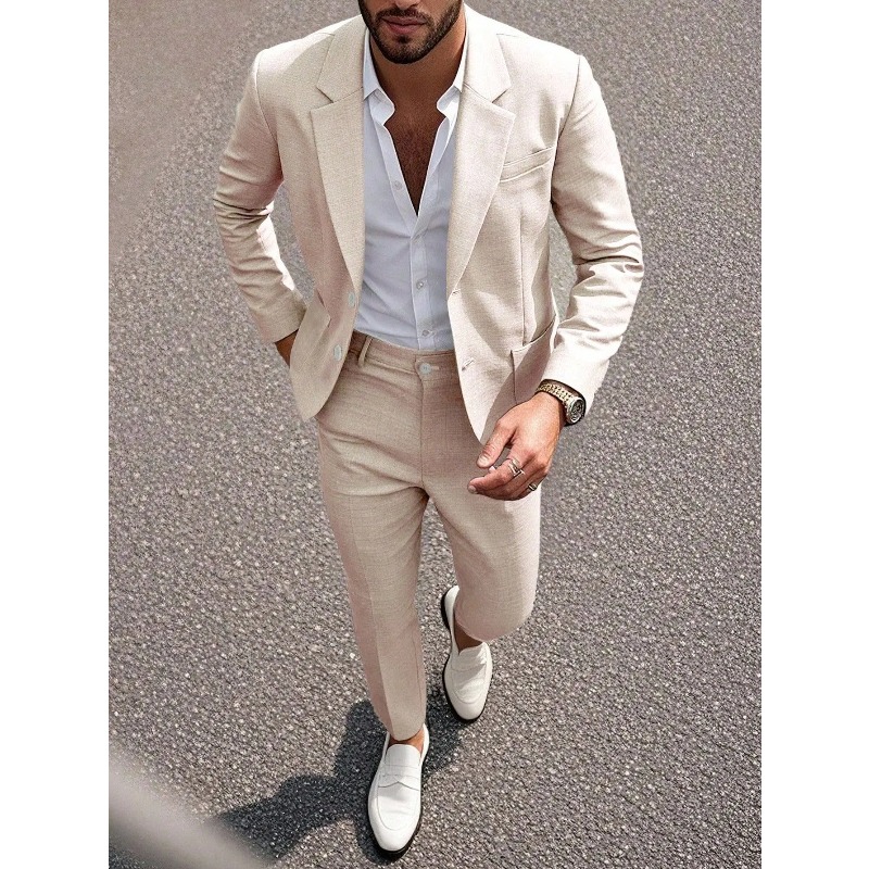 Business Men's Solid Color Sui - Men Formal Wear For Dinner recension och pris