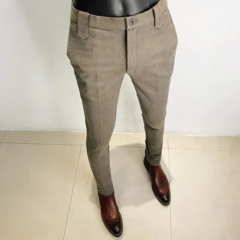 Autumn Winter Thickened Woolen - Men Formal Wear Dress recension och pris