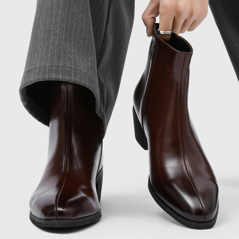 New Vintage British Men Leathe - Men Formal Wear With Boots recension och pris