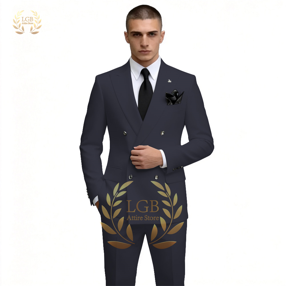 Men's White Double Breasted Su - Men Formal Wear For Dinner recension och pris