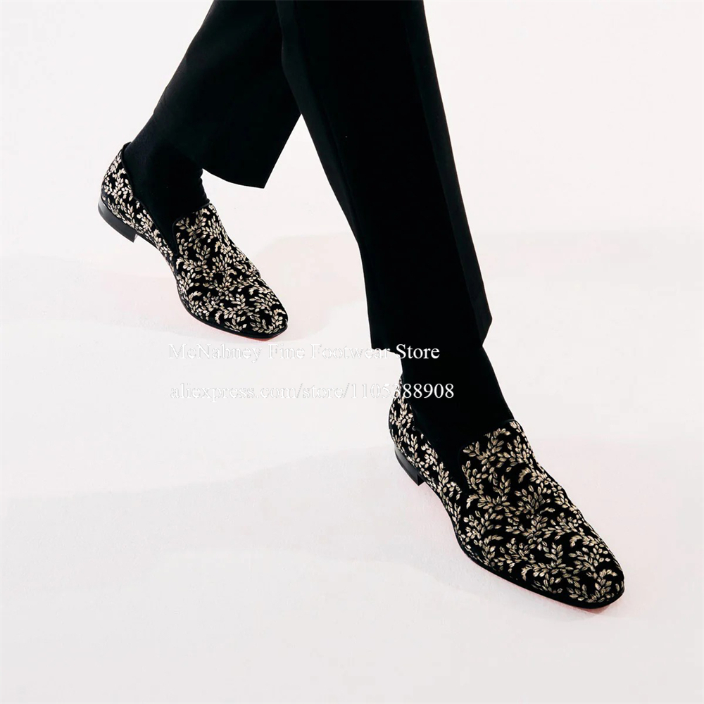 Black Silk Velvet Slip On Loaf - Men Formal Party Wear Dress recension och pris