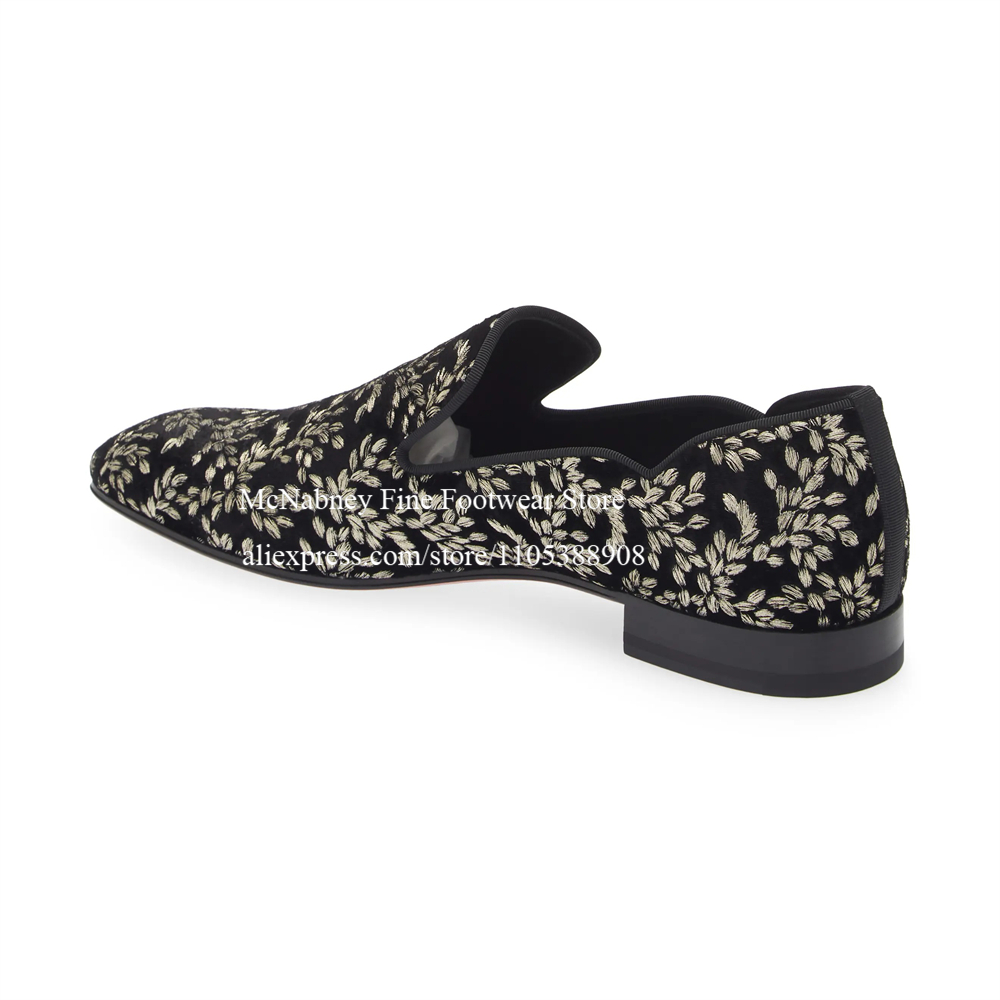 Black Silk Velvet Slip On Loaf - Men Formal Party Wear Dress recension och pris