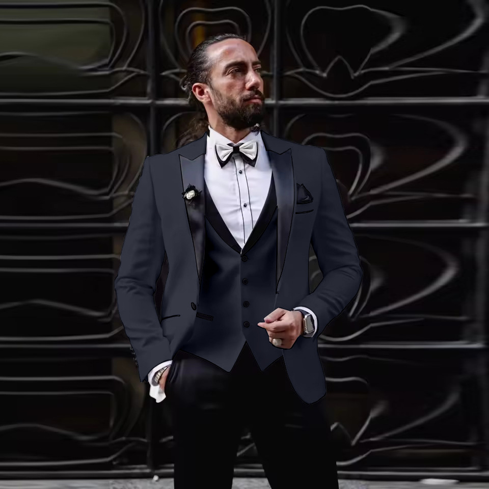 Men's Slim Fit 3 Piece Tuxedo  - Men Formal Wear For Dinner recension och pris