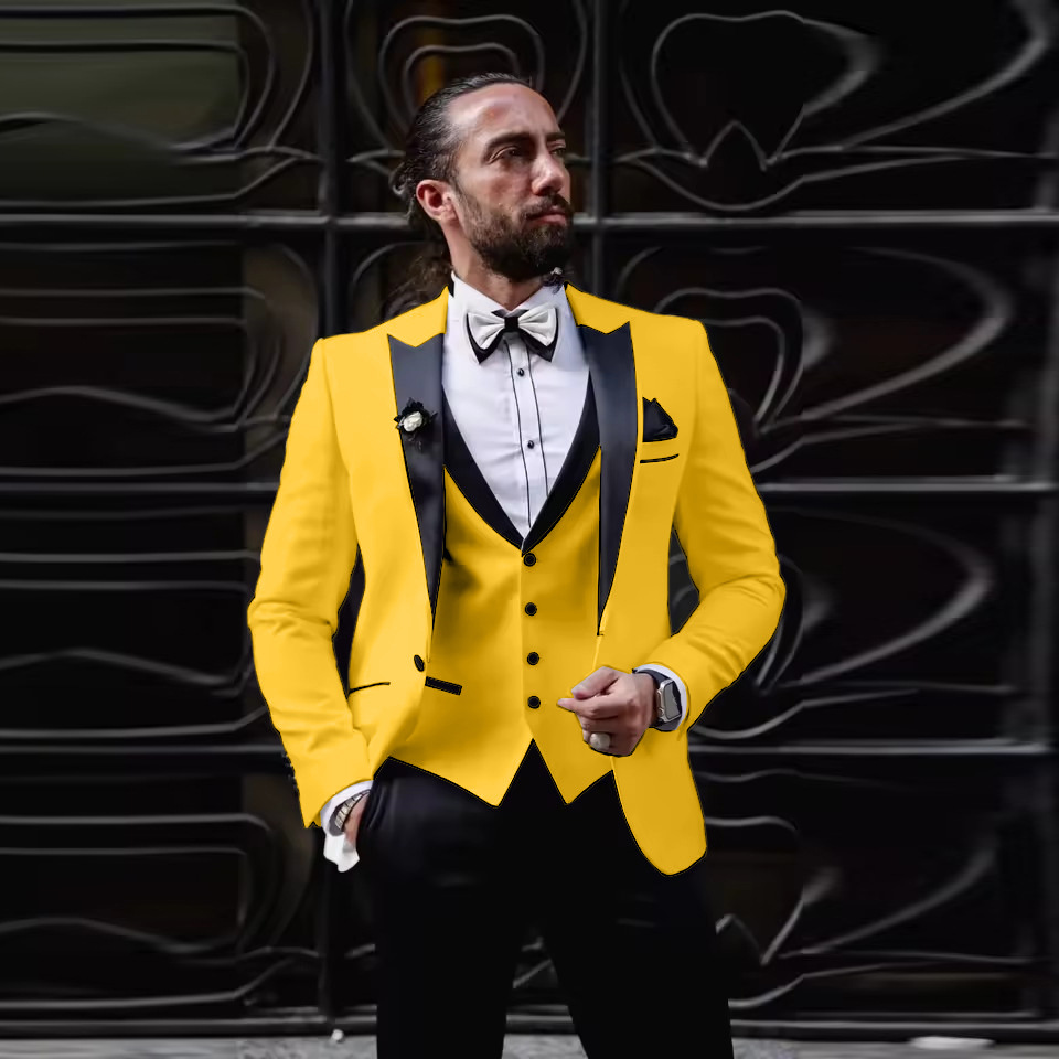 Men's Slim Fit 3 Piece Tuxedo  - Men Formal Wear For Dinner recension och pris