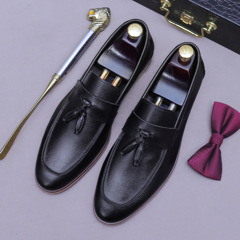Men Tassel Genuine Leather Loa - Men Formal Wear Dress recension och pris