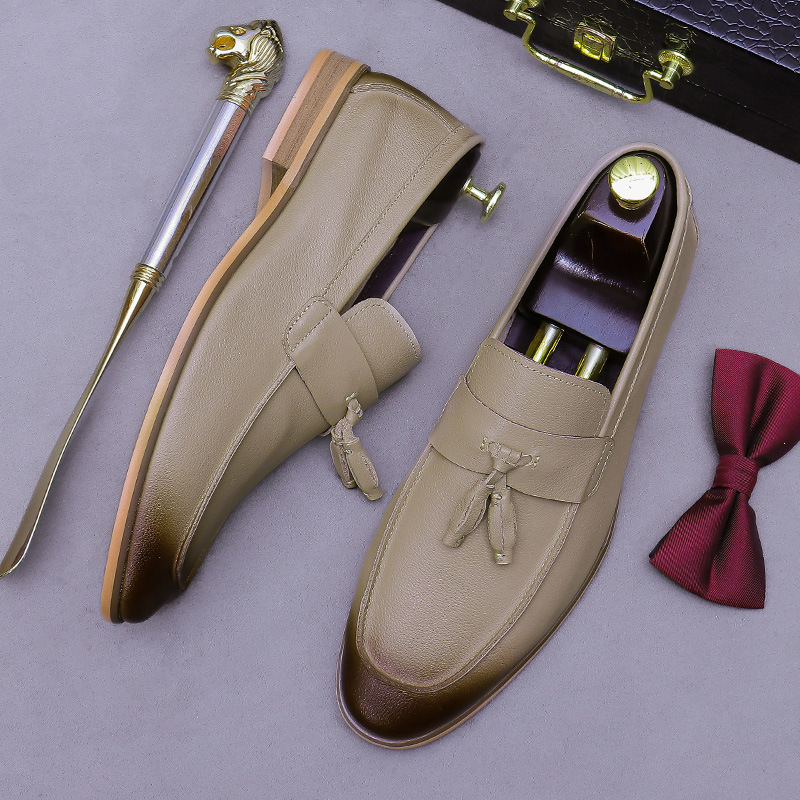 Men Tassel Genuine Leather Loa - Men Formal Wear Dress recension och pris
