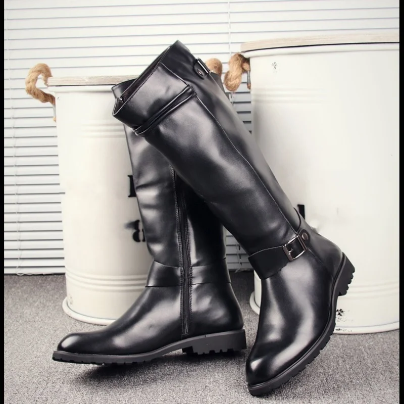 Plus Size 37-46 Top Quality Pu - Men Formal Wear With Boots recension och pris