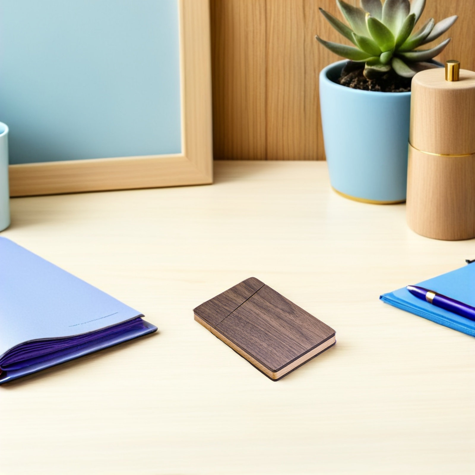 Business Card Case Walnut Wood - Mens Formal Look recension och pris