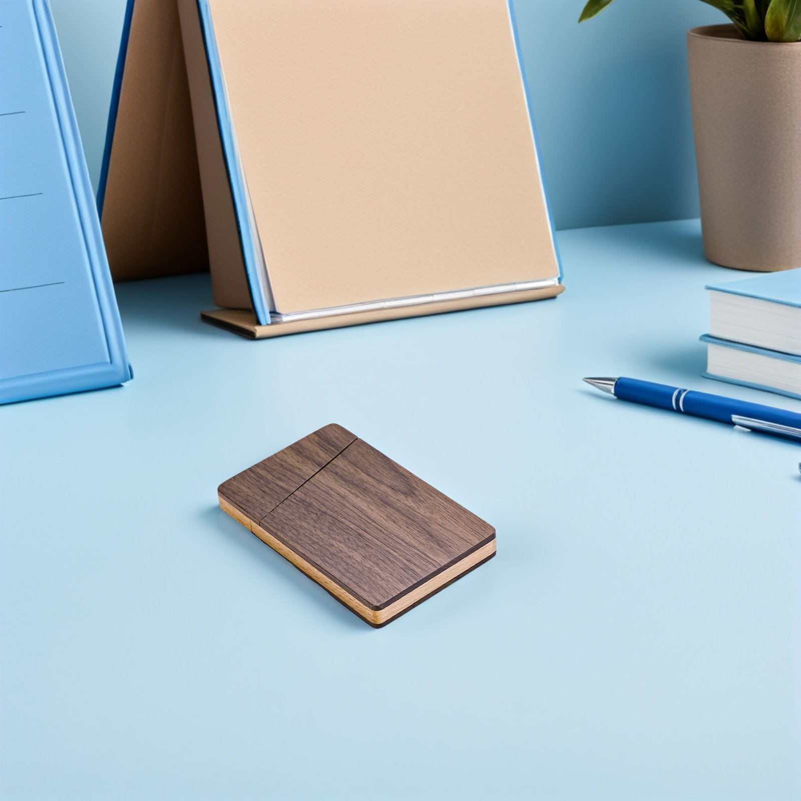 Business Card Case Walnut Wood - Mens Formal Look recension och pris